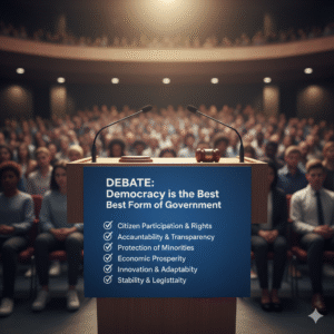 Debate: Democracy is the Best Form of Government (7 Winning Points)