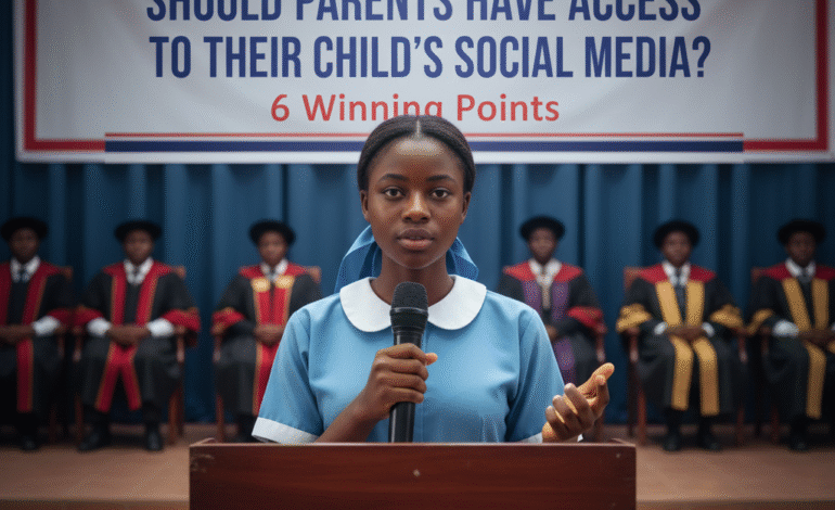 Debate: Should Parents Have Access to Their Child's Social media? (6 Winning Points)