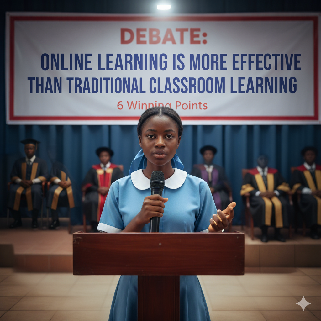 Debate: Online Learning is More Effective Than Traditional Classroom Learning (6 Winning Points)