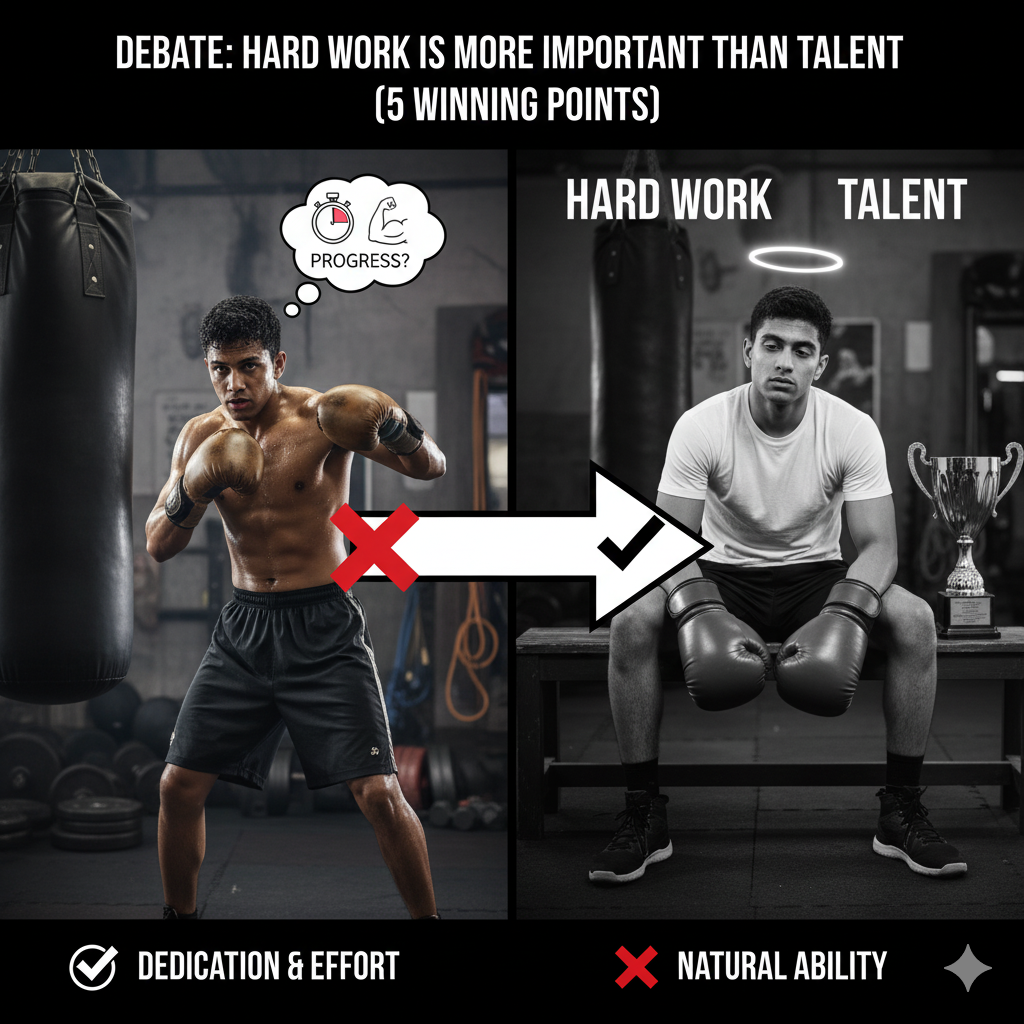 Debate: Hard Work is More Important Than Talent (5 Winning Points)