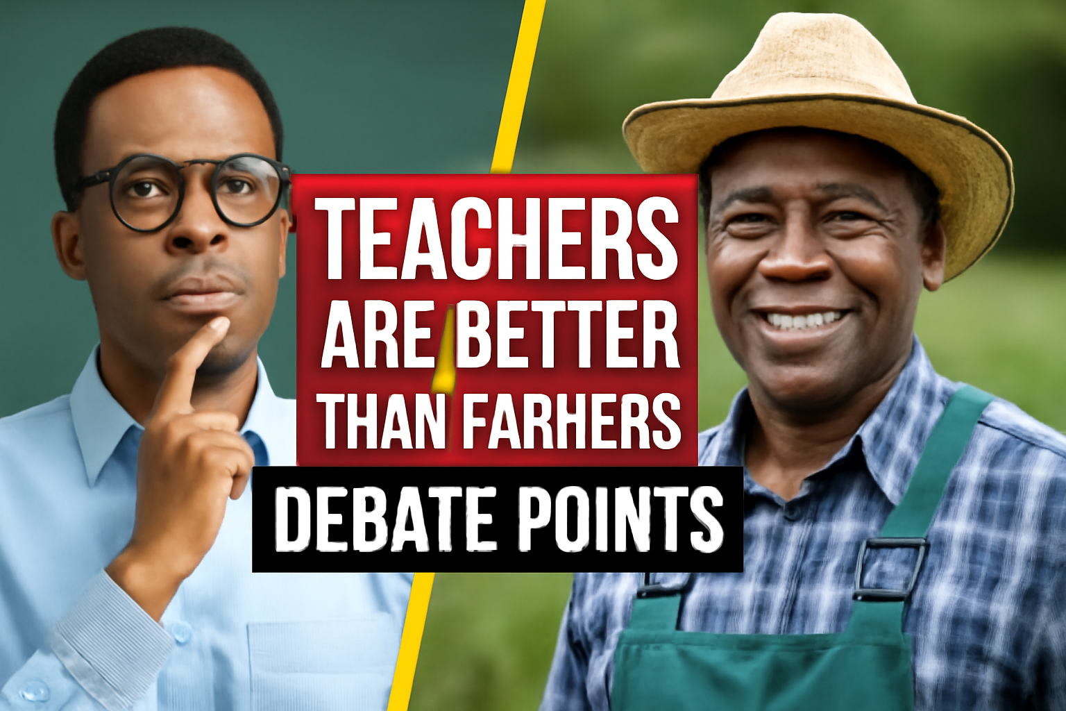 Debate: Teachers Are Better Than Farmers (7 Winning Points)