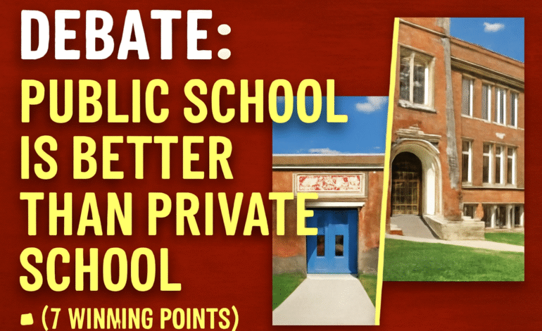 Debate: Public School is Better Than Private School (7 Winning Points)