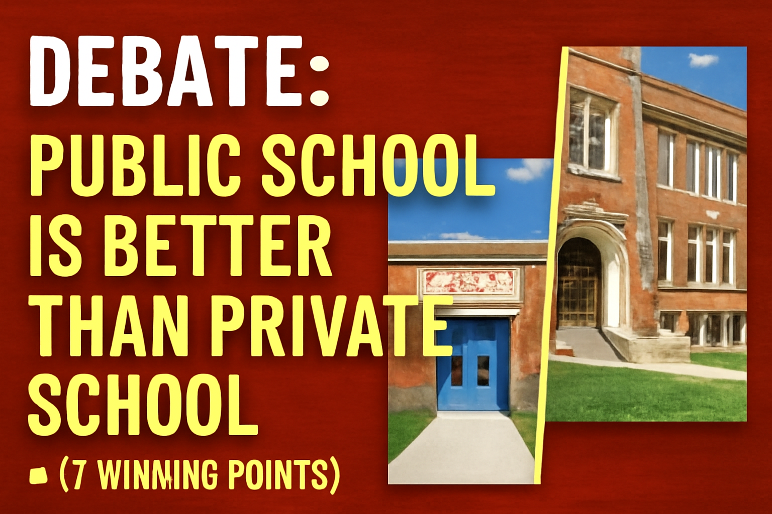 Debate: Public School is Better Than Private School (7 Winning Points)