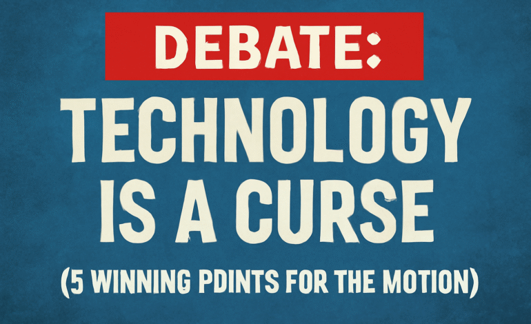 Debate: Technology is a Curse (5 Winning Points for the Motion)