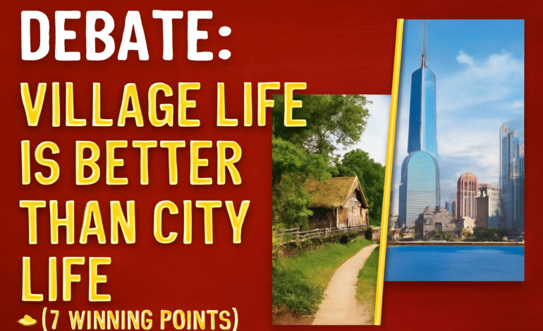 Debate: Village Life is Better Than City Life (7 Winning Points)