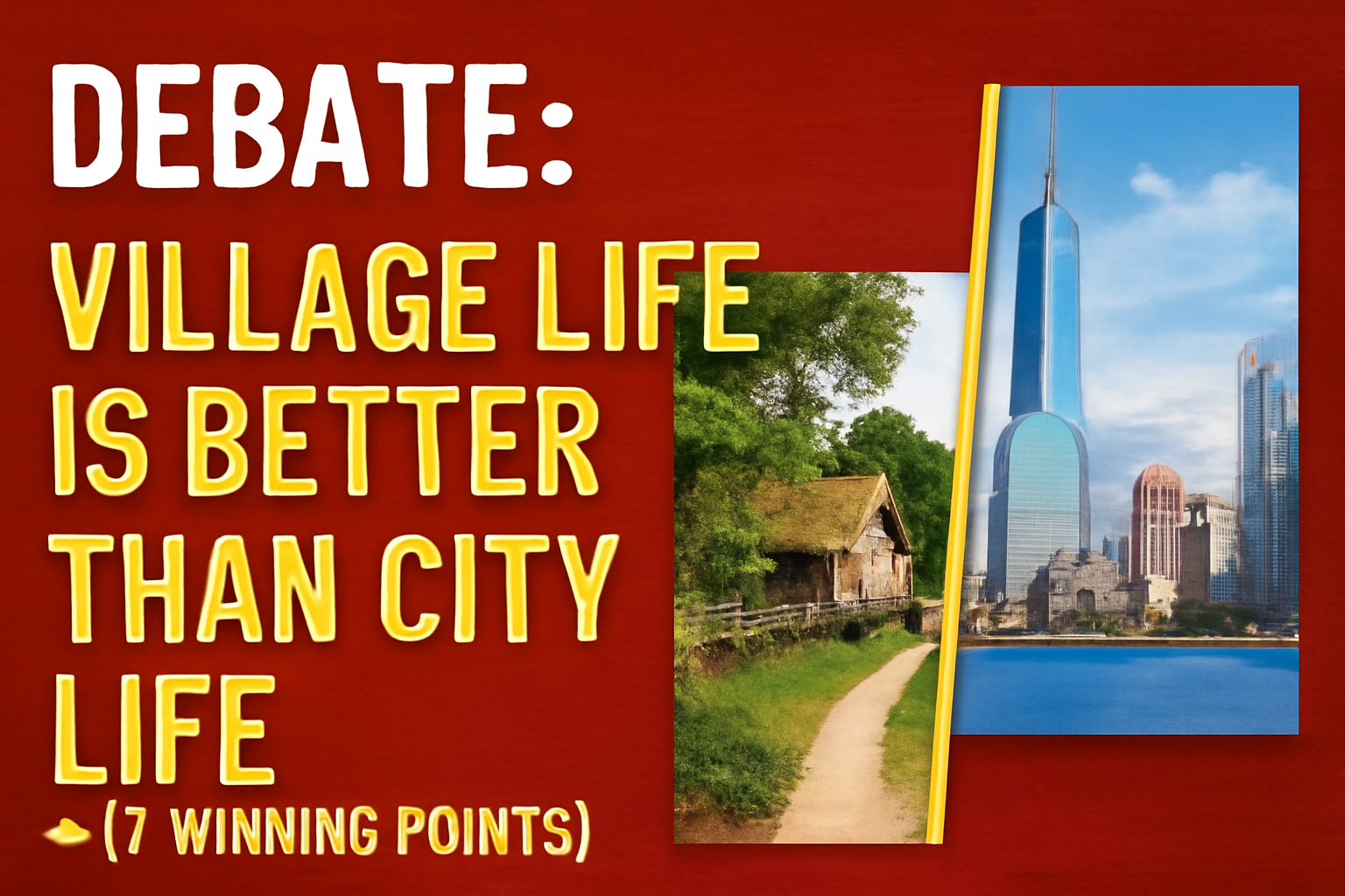 Debate: Village Life is Better Than City Life (7 Winning Points)