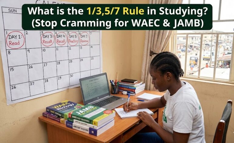 What is the 1/3,5/7 Rule in Studying? (Stop Cramming for WAEC & JAMB)